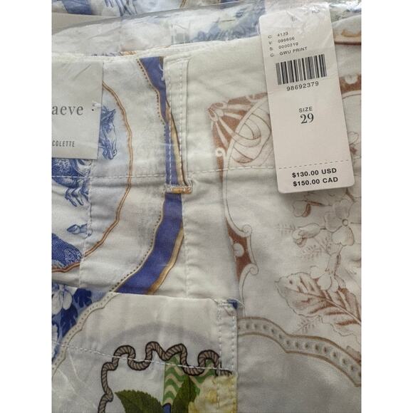 Anthropologie Floral and Porcelain Print Wide Leg Pants, worn once too big - Picture 9 of 9